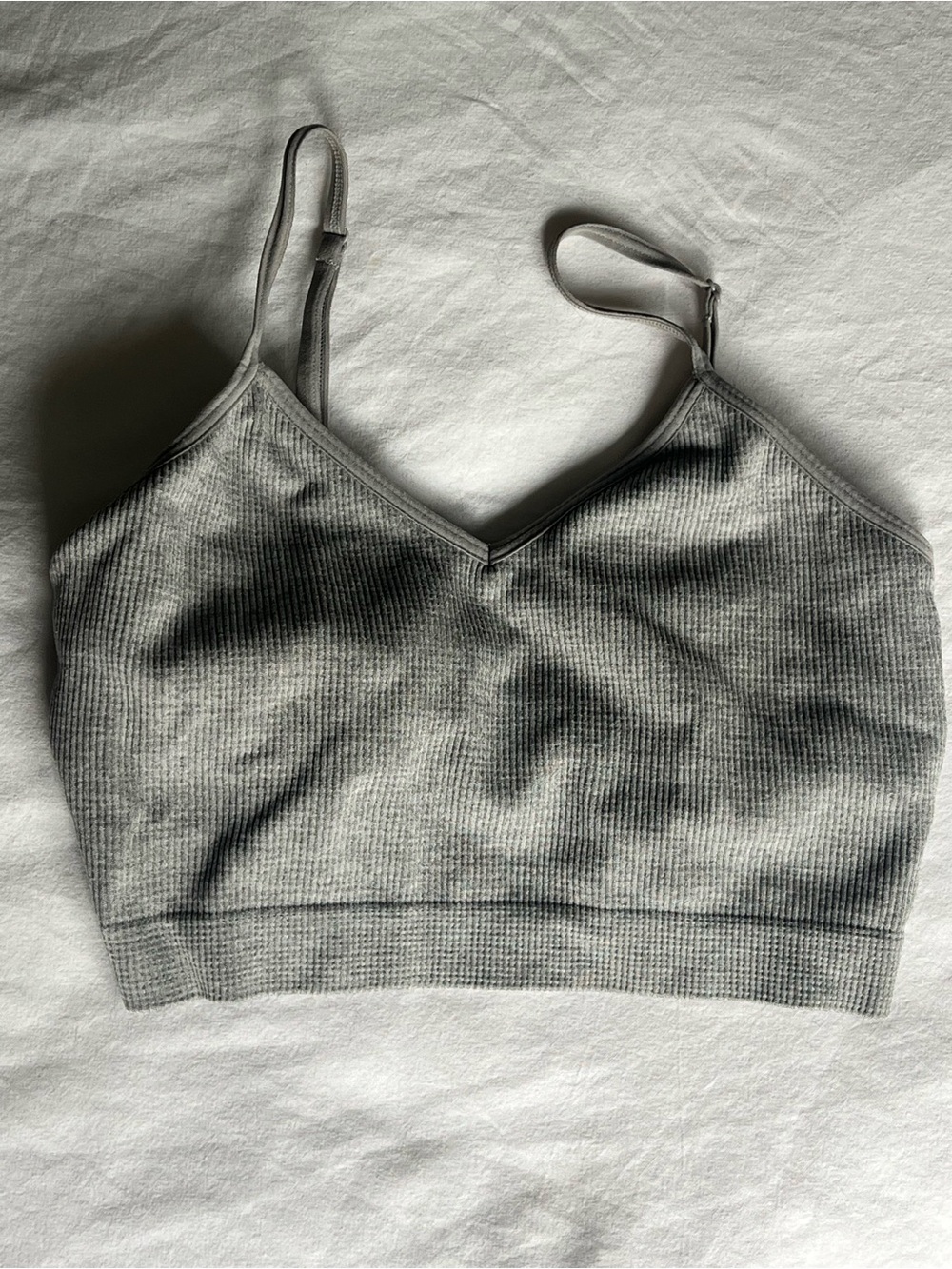 Primark Light Gray Ribbed Wireless Bralette